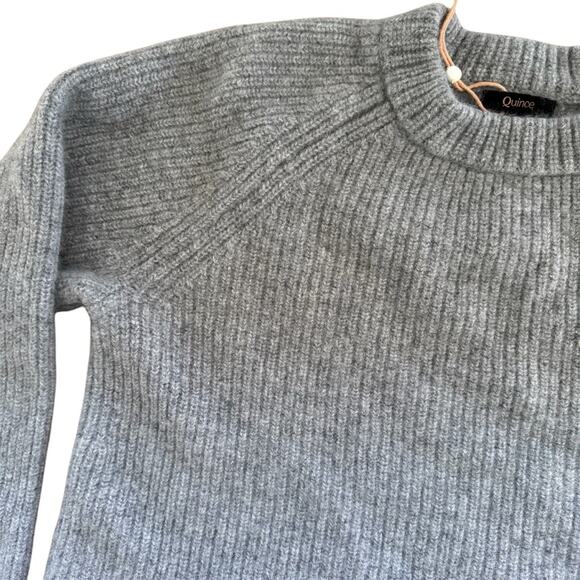Quince Washable Cashmere Fisherman Tunic Sweater Heather Grey Size XL (12) - Picture 4 of 11